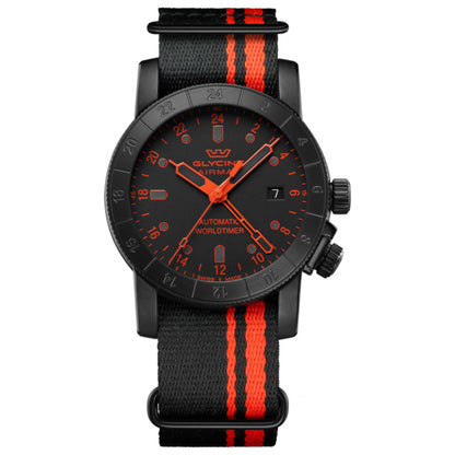 Front view of Glycine Airman Contemporary GMT Men's Automatic Watch GL0497