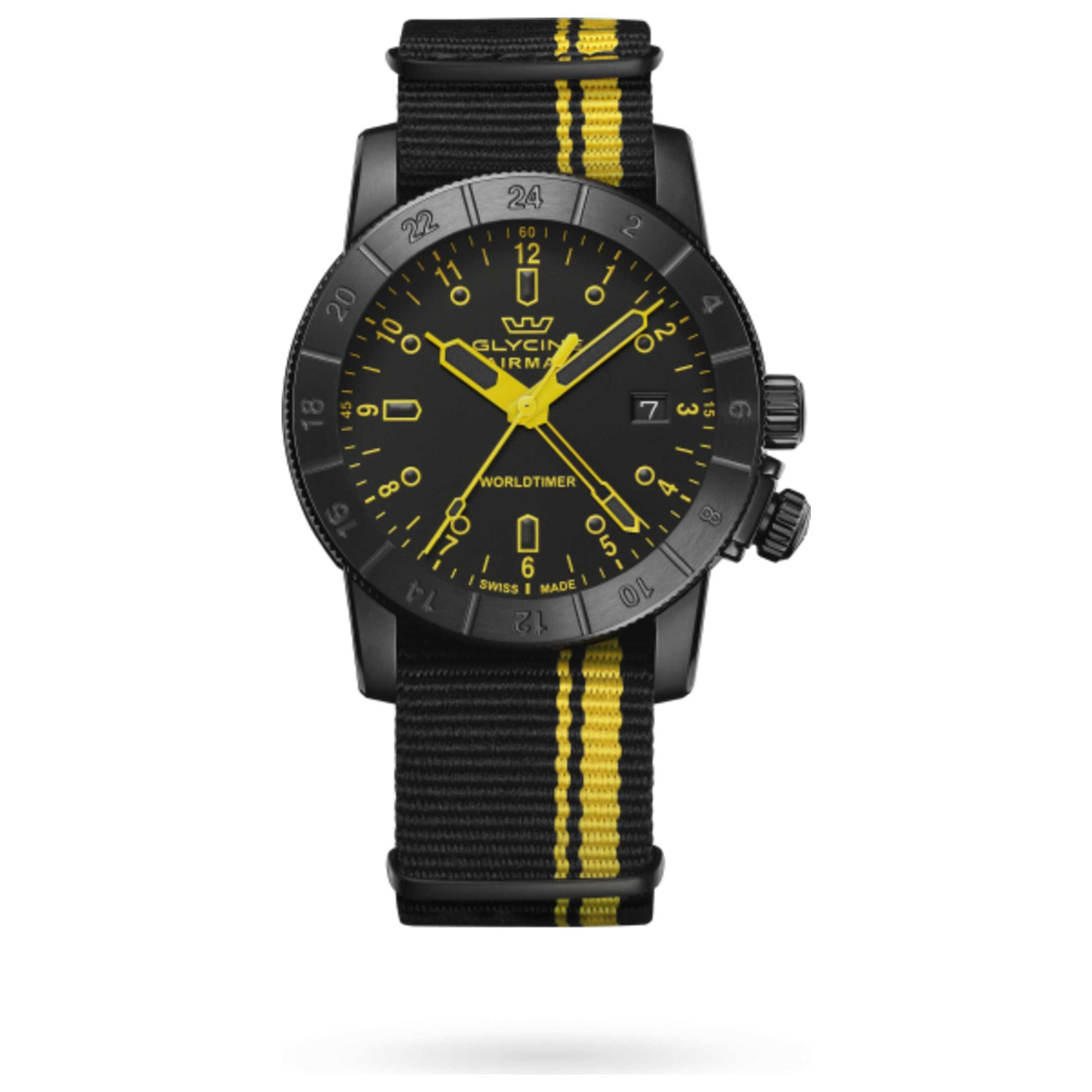 Front view of Glycine Airman Contemporary Purist Men's Automatic Watch GL0498