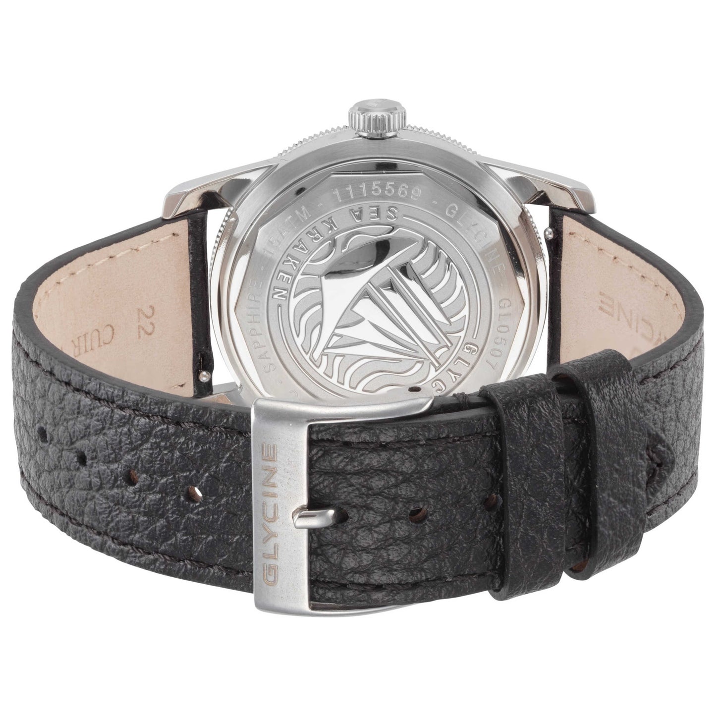 Back view of Glycine Sea Kraken Unisex Automatic Watch GL0507