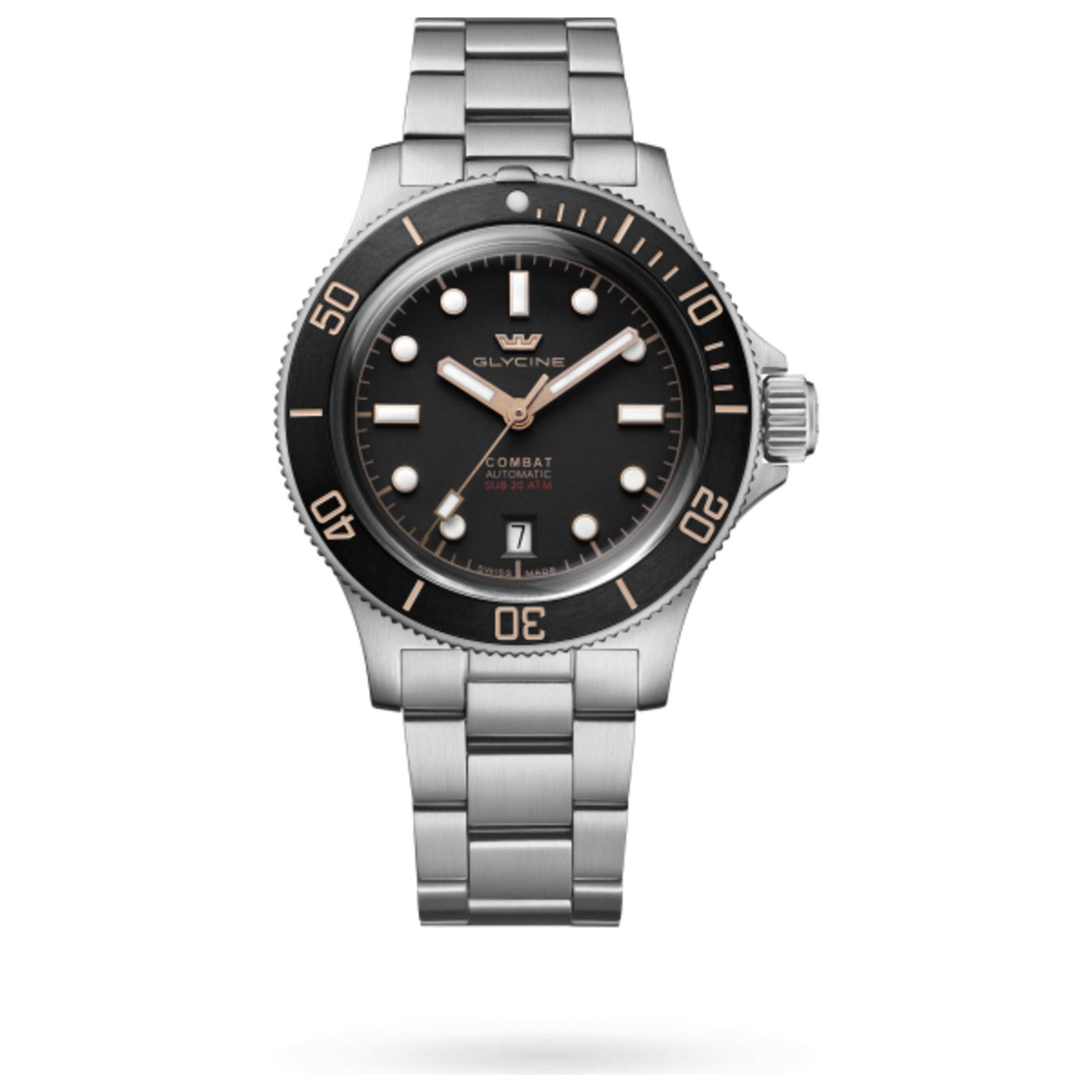 Front view of Glycine Combat Sub Box Ceramic Men's Automatic Watch GL0521