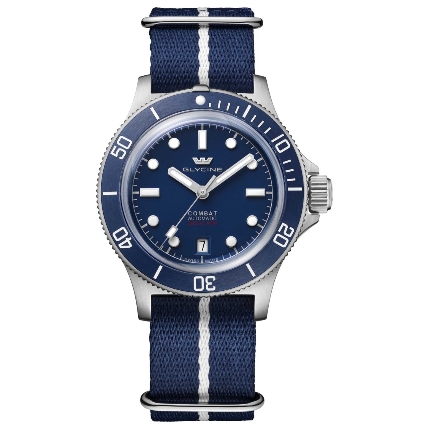 Front view of Glycine Combat Sub Box Ceramic Men's Automatic Watch GL0524