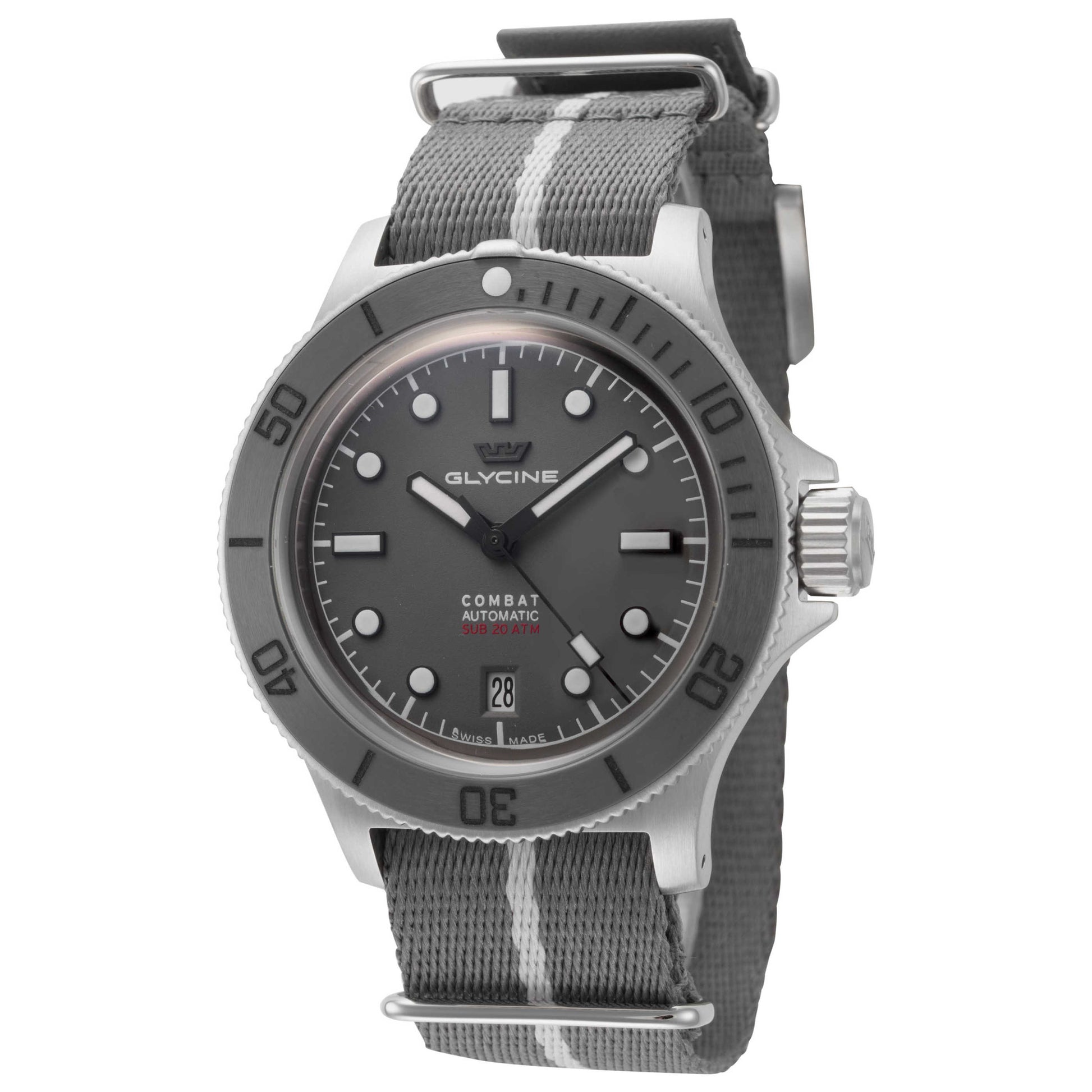 Front view of Glycine Combat Sub Box Ceramic Men's Automatic Watch GL0526
