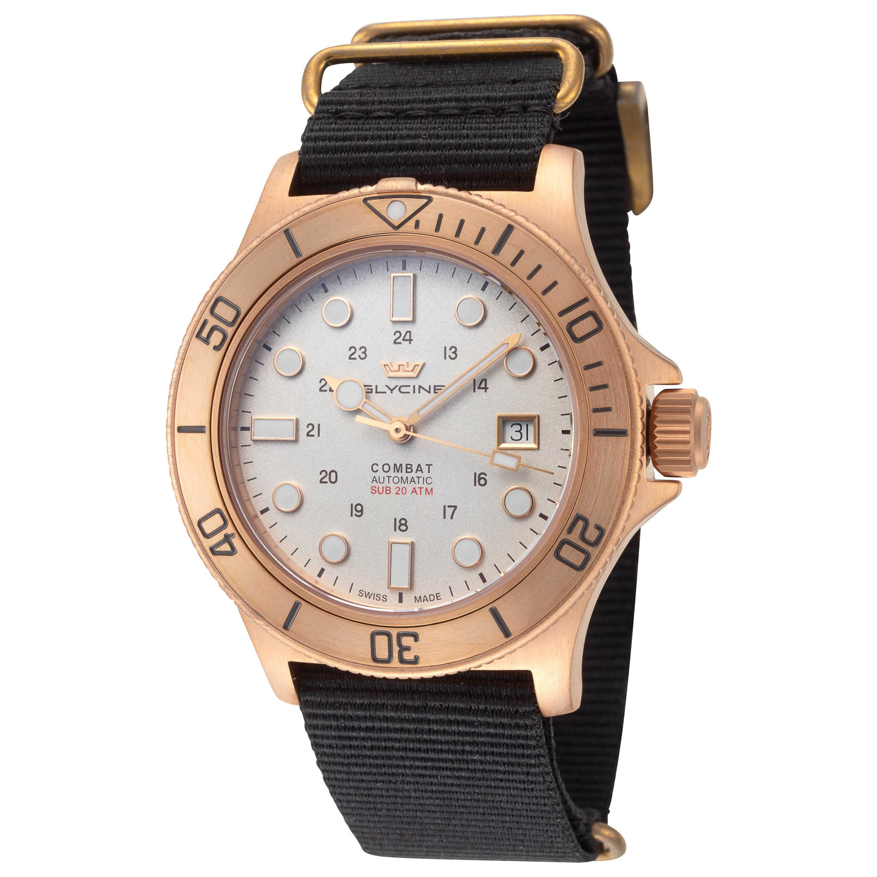 GLYCINE　AUTOMATIC Combat SUB Glycine Combat Sub Bronze Men's Watch GL0546 – Ashford.com