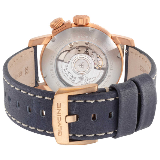 Back view of Glycine Airman Contemporary Bronze GMT Men's Automatic Watch GL0548