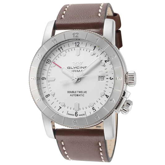 Front view of Glycine Ariman Double Twelve Men's Automatic Watch GL0554