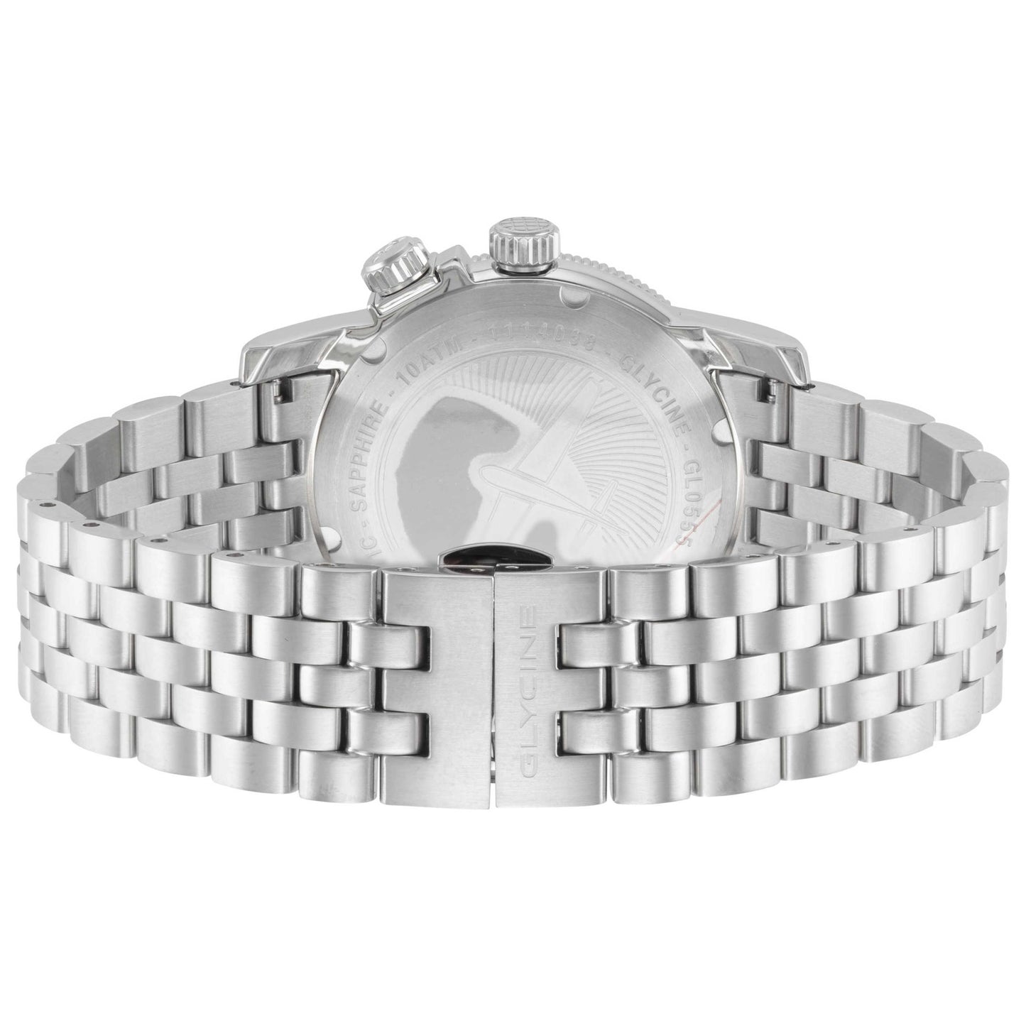 Back view of Glycine Ariman Double Twelve Men's Automatic Watch GL0555