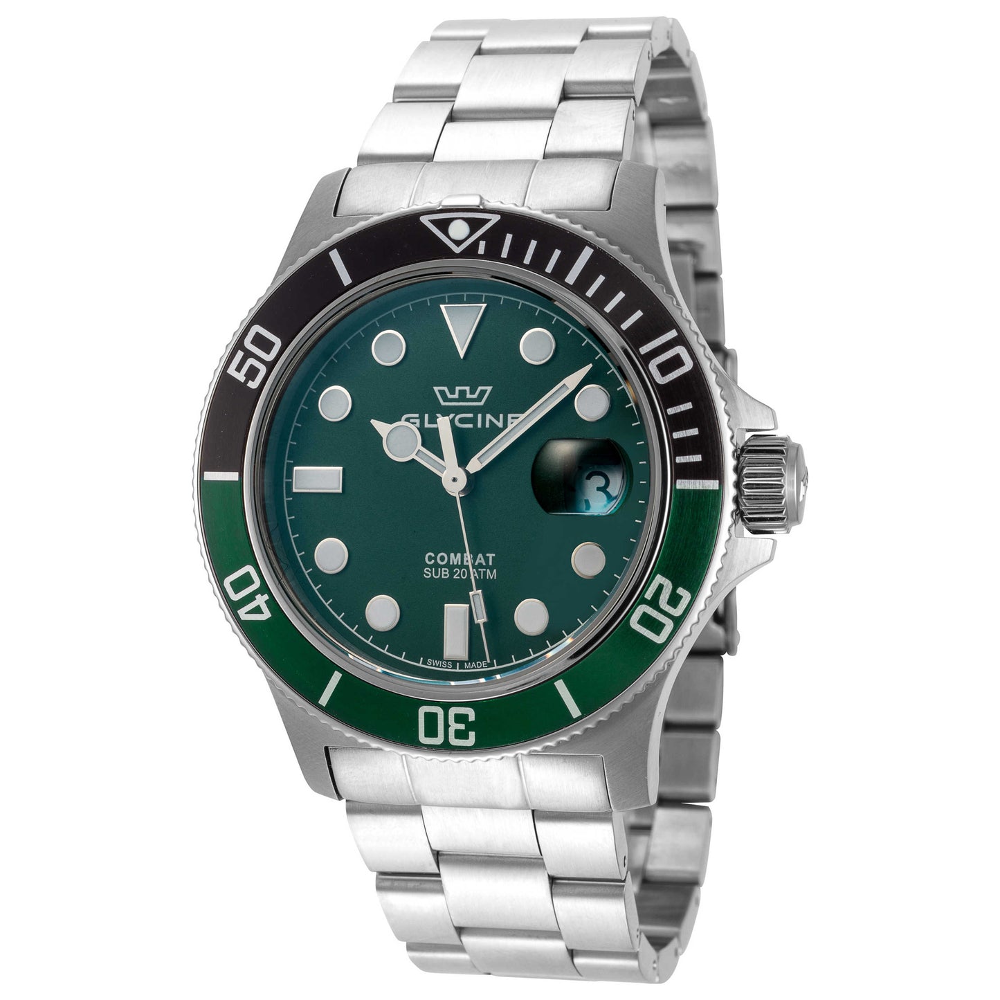 Front view of Glycine Combat Sub Men's Quartz Watch GL1014