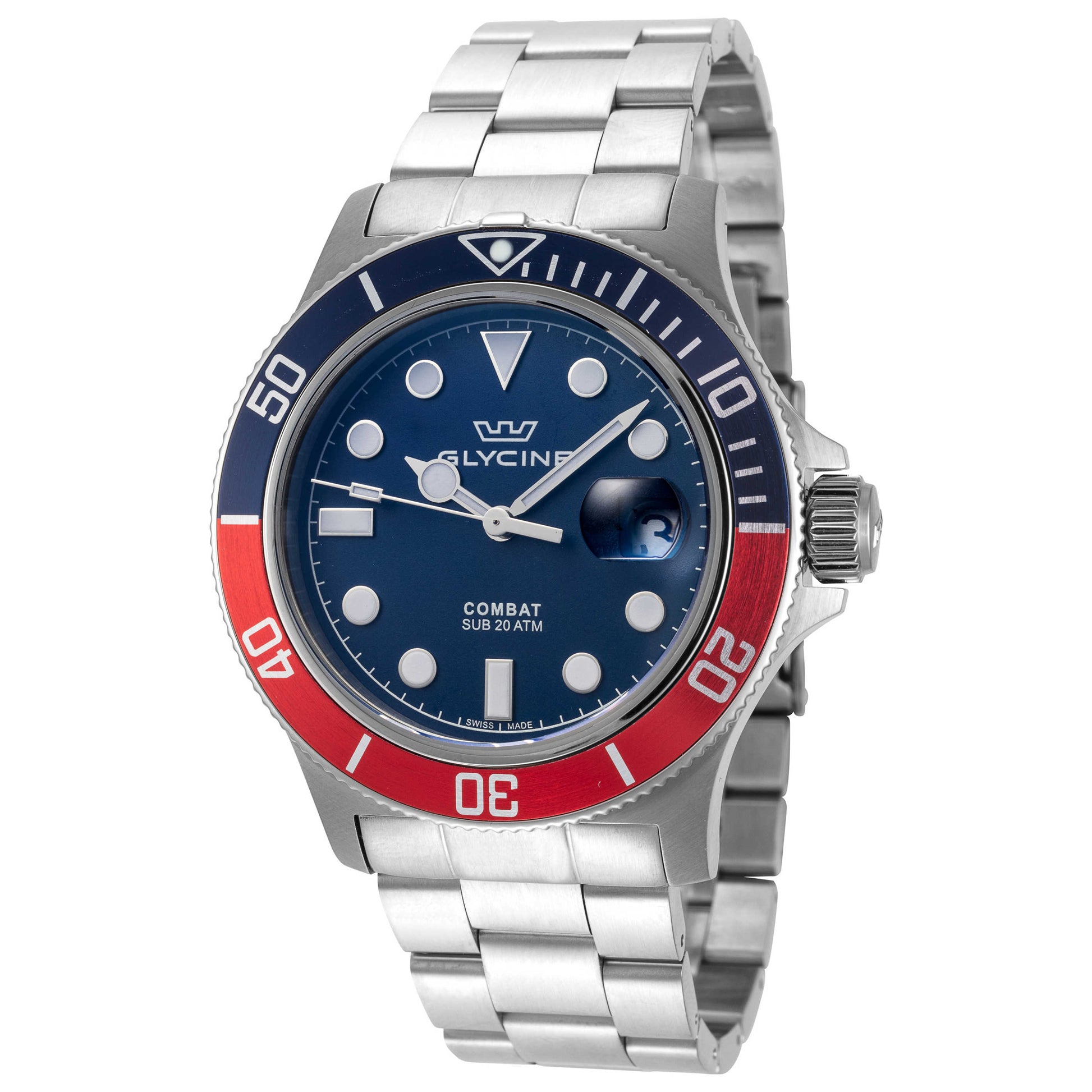 Front view of Glycine Combat Sub Men's Quartz Watch GL1016