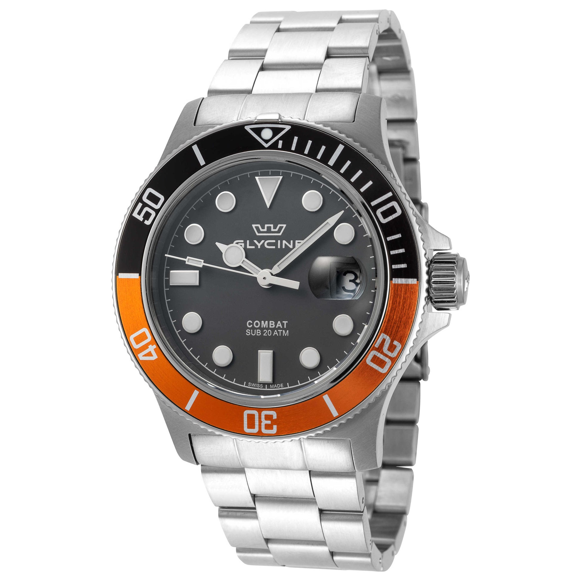 Front view of Glycine Combat Sub Men's Quartz Watch GL1018