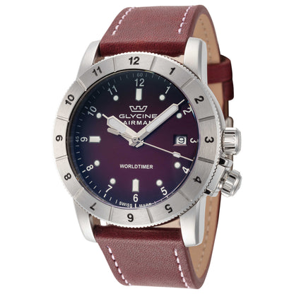 Front view of Glycine Airman Worldtimer Men's Quartz Watch GL1023