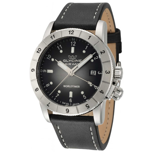 Front view of Glycine Airman Worldtimer Men's Quartz Watch GL1023