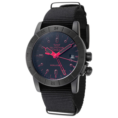 Front view of Glycine Airman Worldtimer Men's Quartz Watch GL1027
