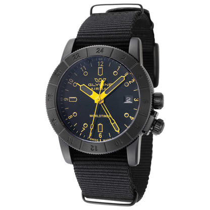 Front view of Glycine Airman Worldtimer Men's Quartz Watch GL1029