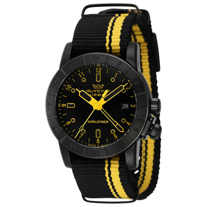 Front view of Glycine Airman Worldtimer Men's Quartz Watch GL1030