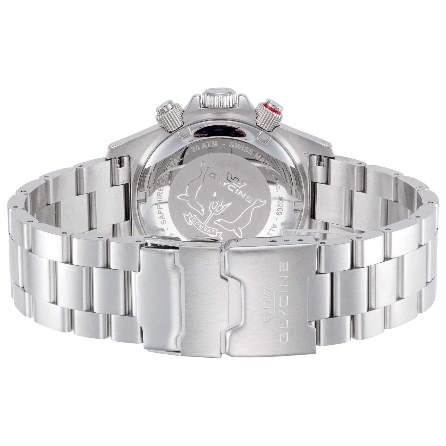 Back view of Glycine Combat Chronograph Men's Quartz Watch GL1042