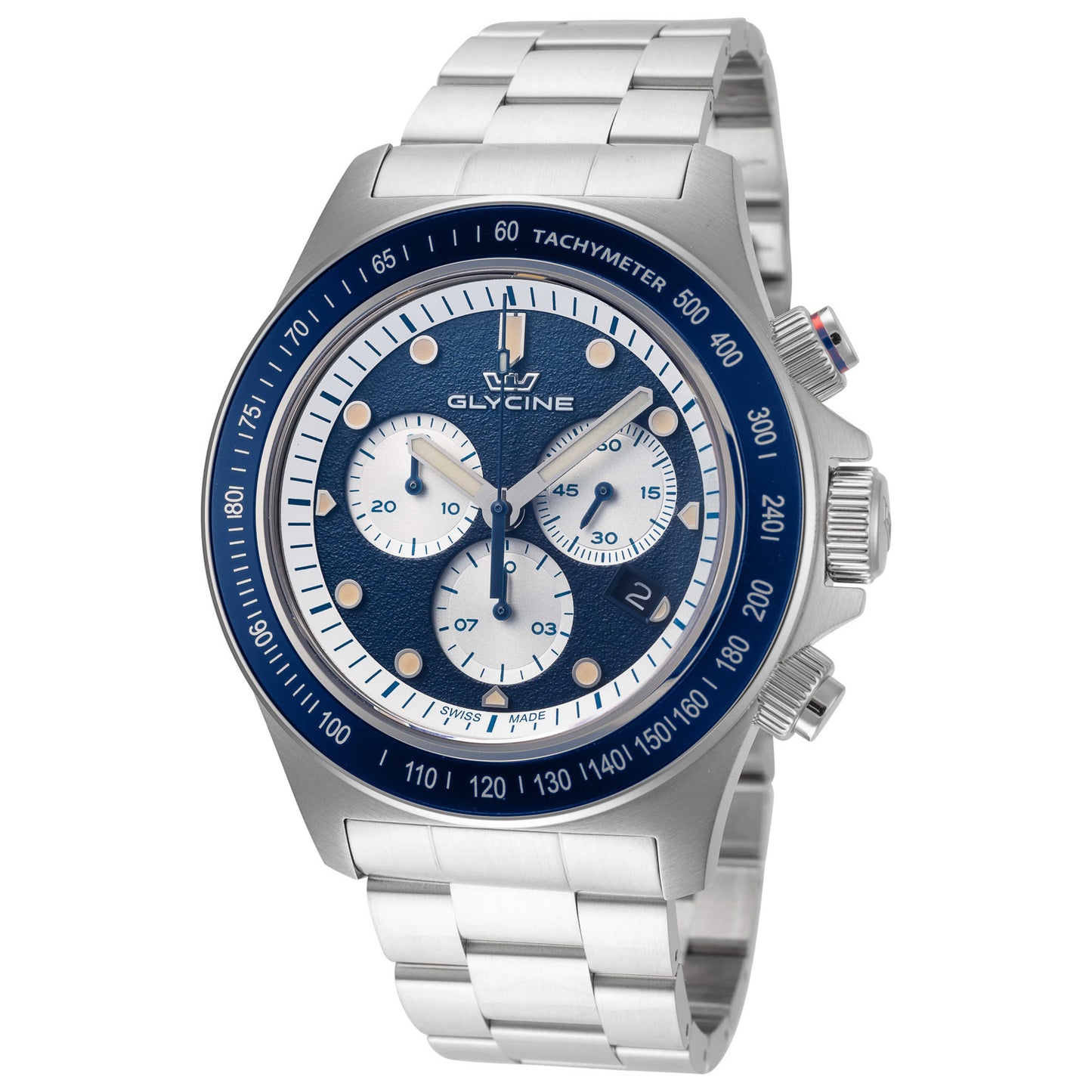 Front view of Glycine Combat Chronograph Men's Quartz Watch GL1043