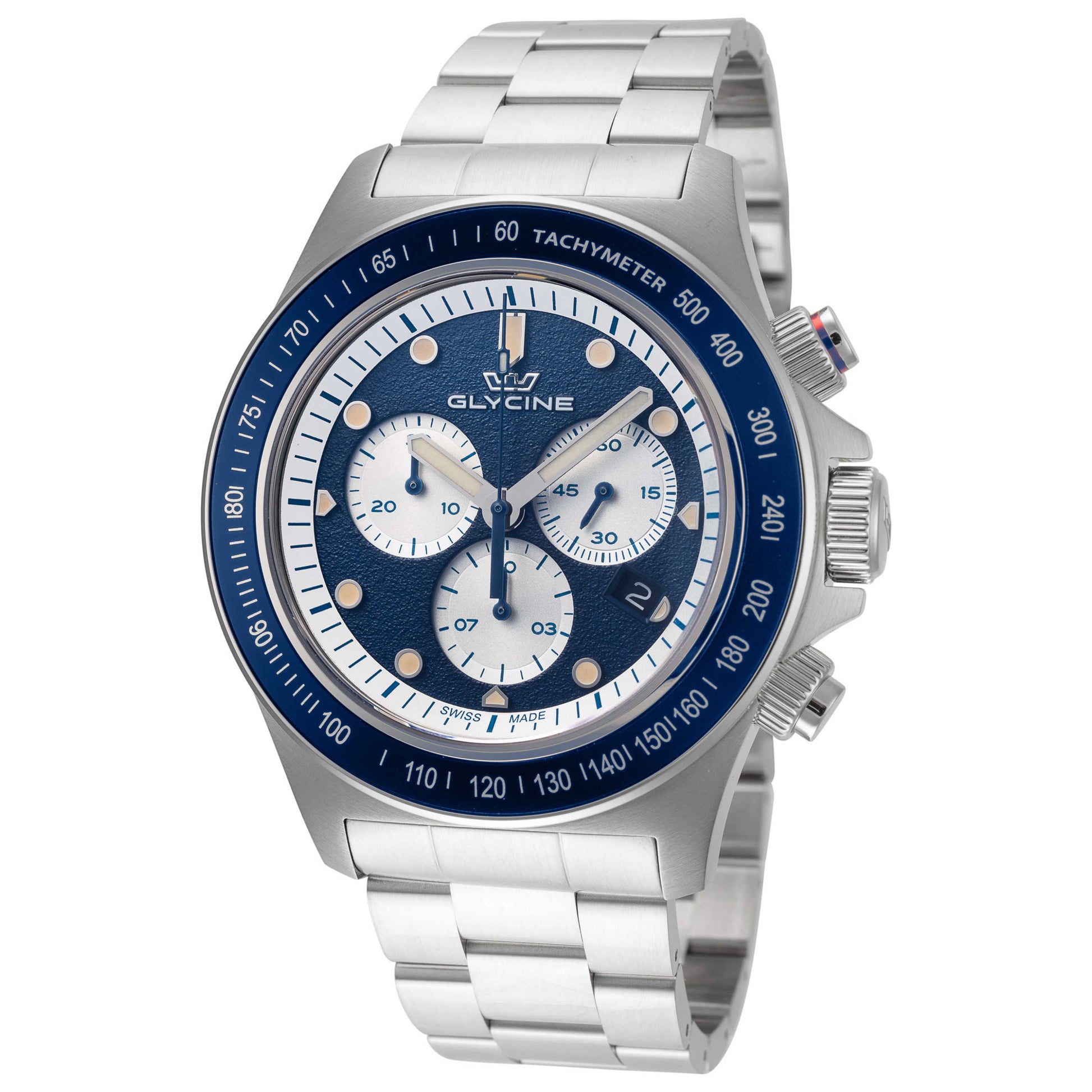 Front view of Glycine Combat Chronograph Men's Quartz Watch GL1043