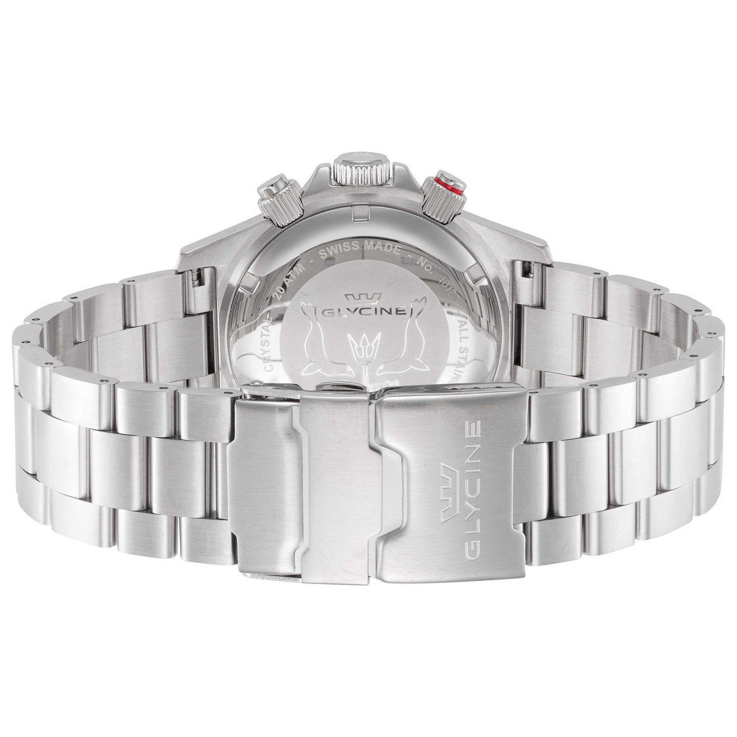 Back view of Glycine Combat Chronograph Men's Quartz Watch GL1044