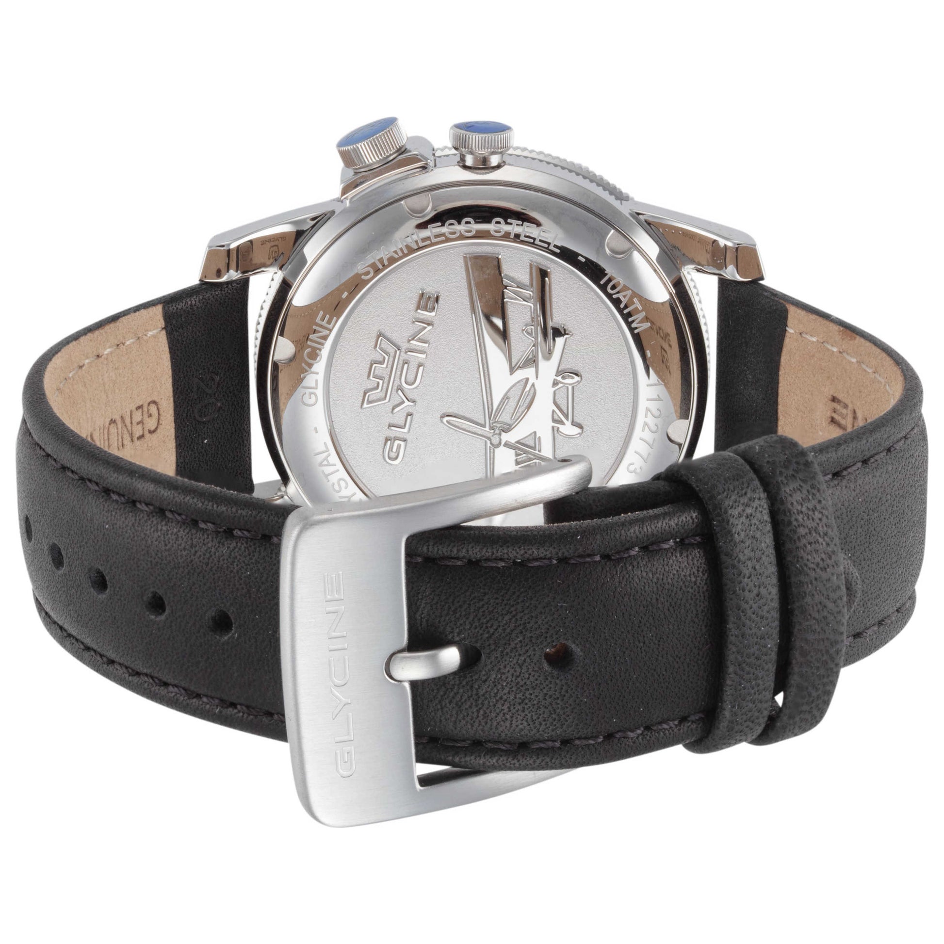 Back view of Glycine Airman Worldtimer GMT Men's Quartz Watch GL1050