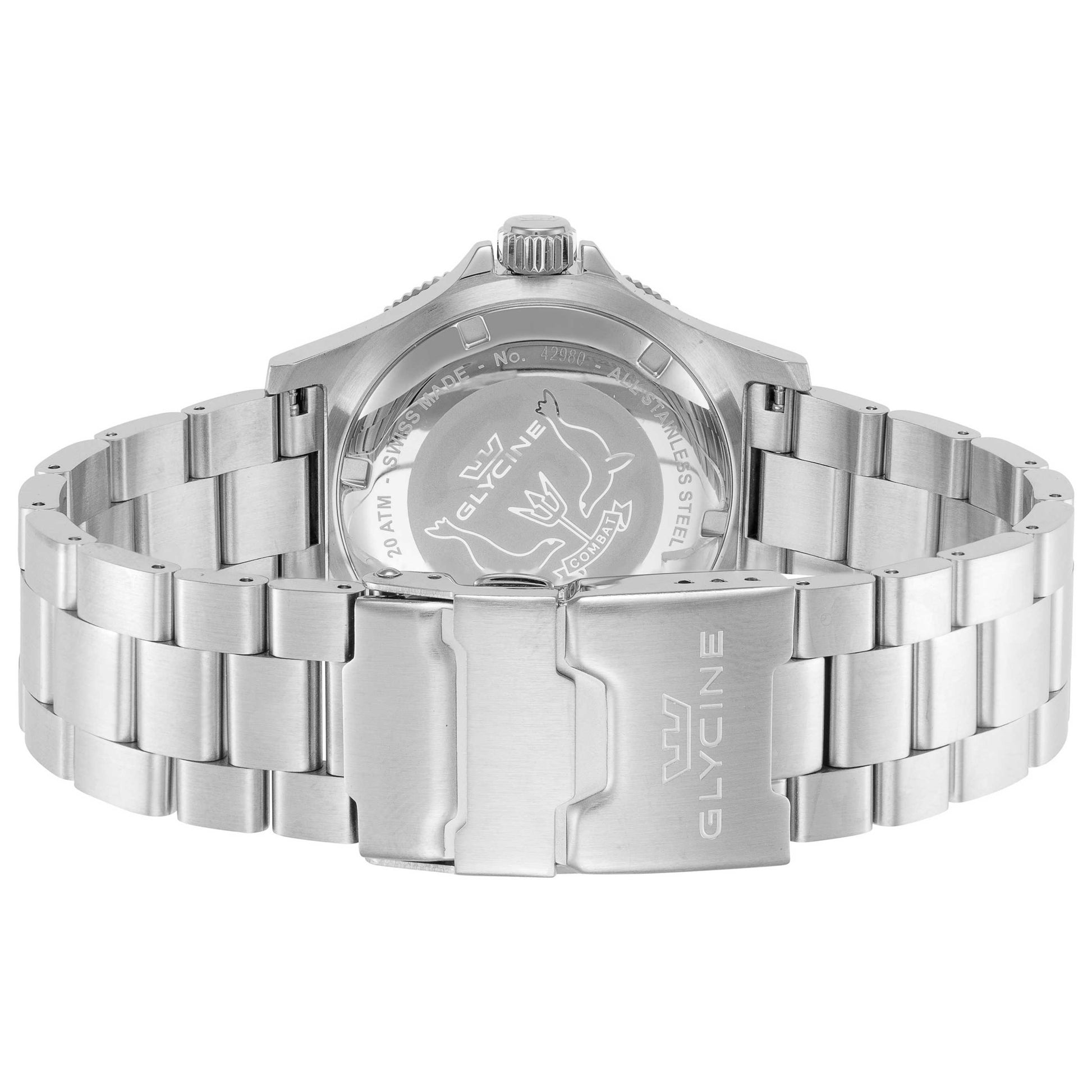 Back view of Glycine Combat Sub GMT Men's Quartz Watch GL1052