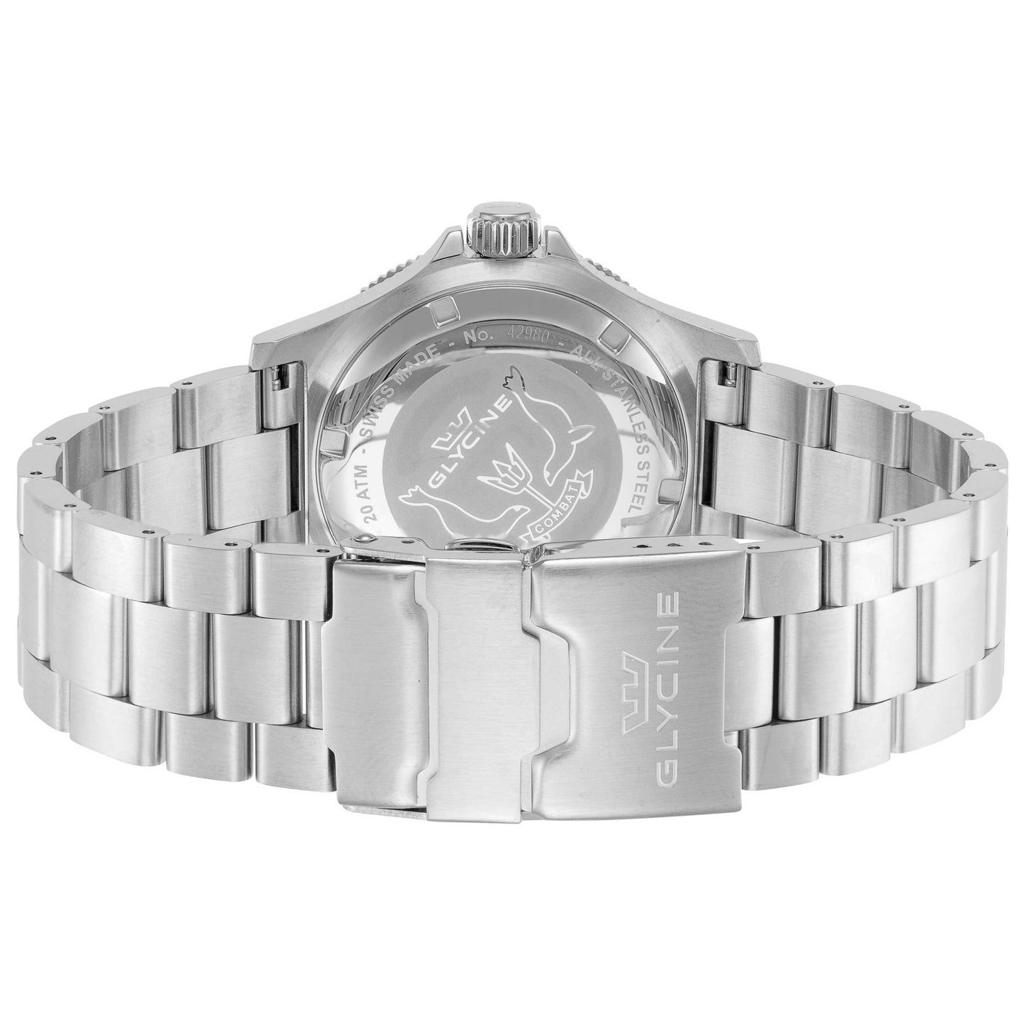 Back view of Glycine Combat Sub GMT Men's Quartz Watch GL1055