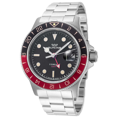 Front view of Glycine Combat Sub GMT Men's Quartz Watch GL1055
