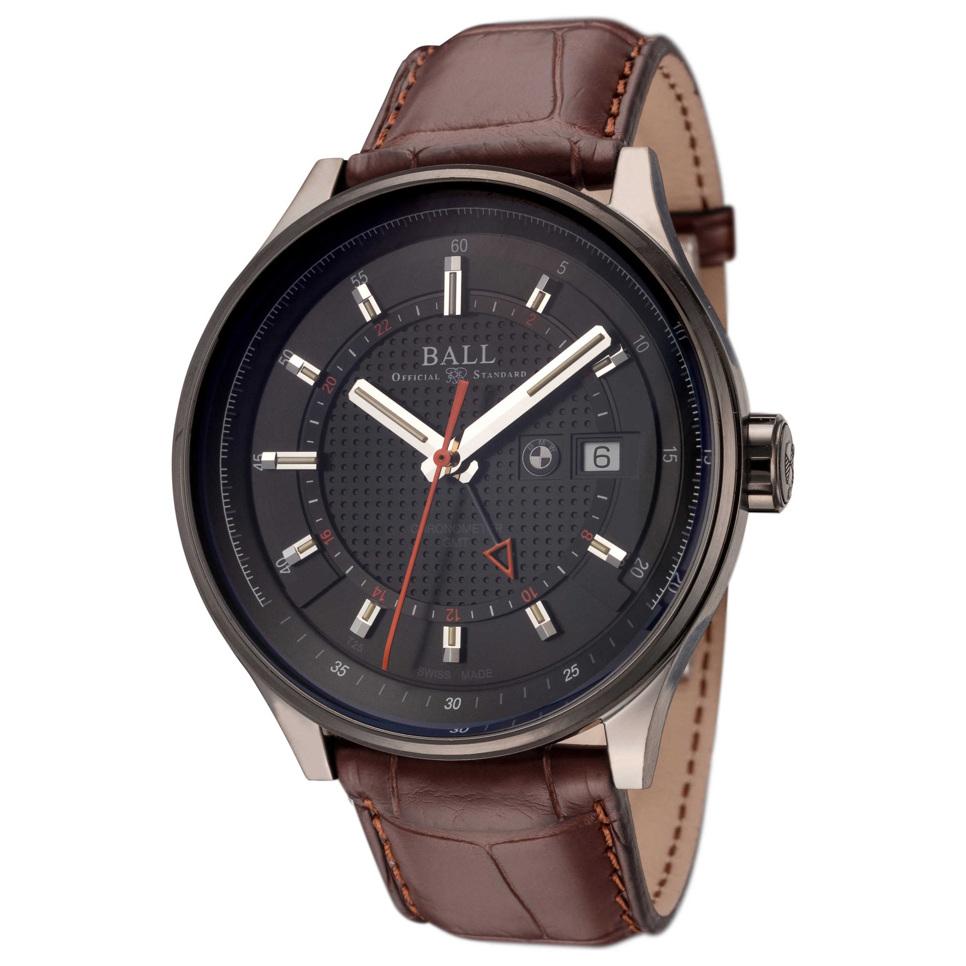 Front view of Ball BMW GMT Men's Automatic Watch GM3010C-L1CJ-BK