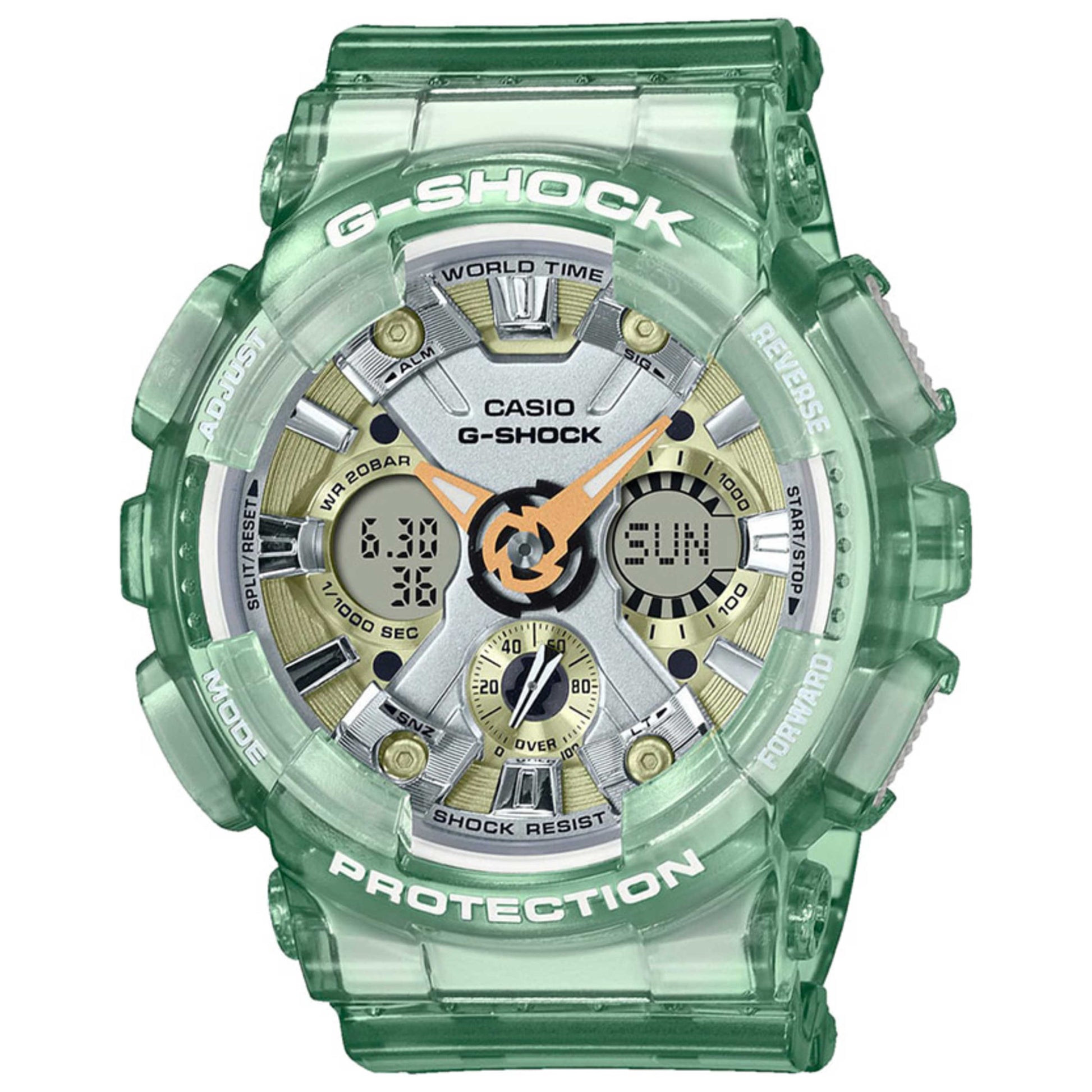 Front view of Casio G-Shock Unisex Quartz Watch GMA-S120GS-3AER