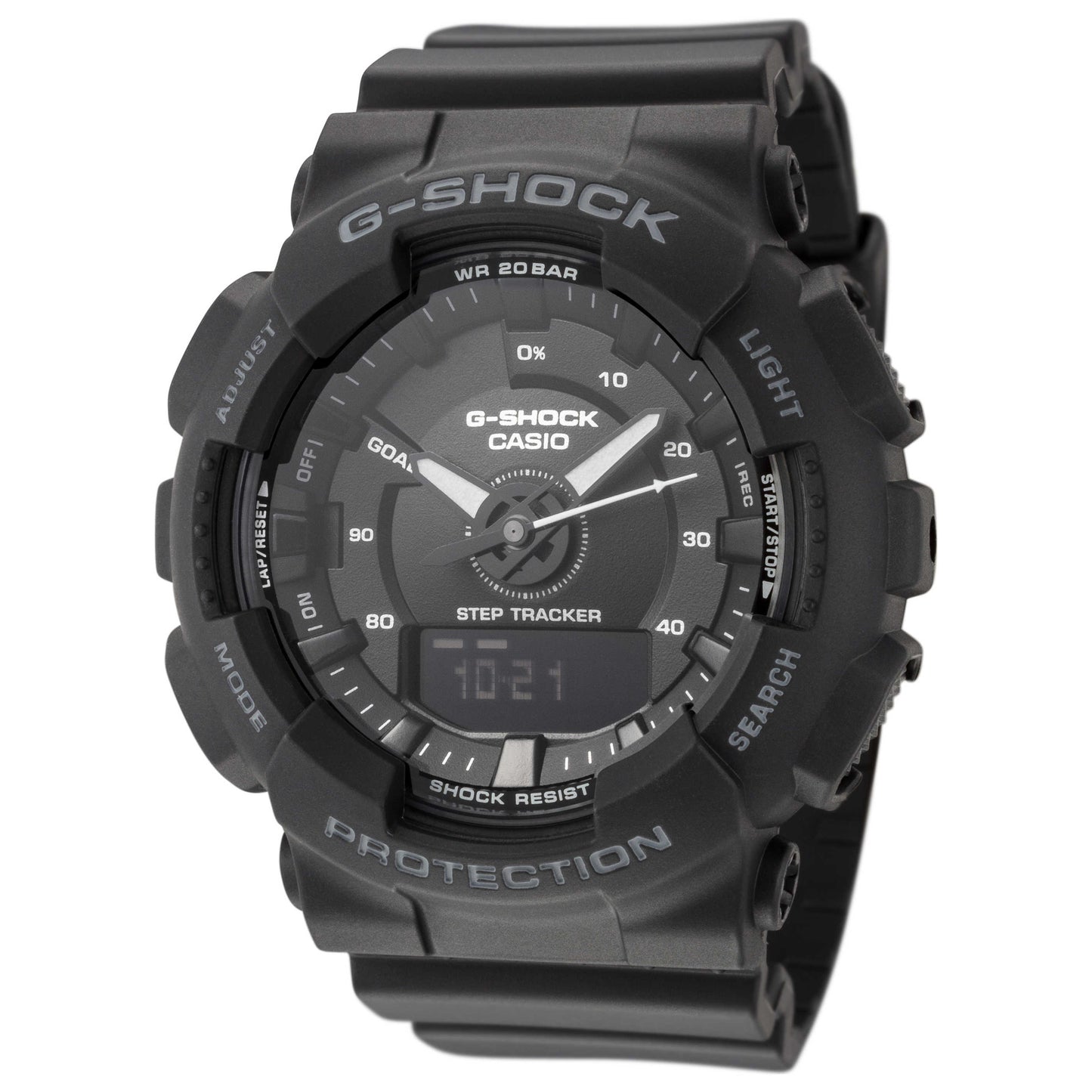Front view of Casio G-Shock Men's Quartz Watch GMAS130-1A