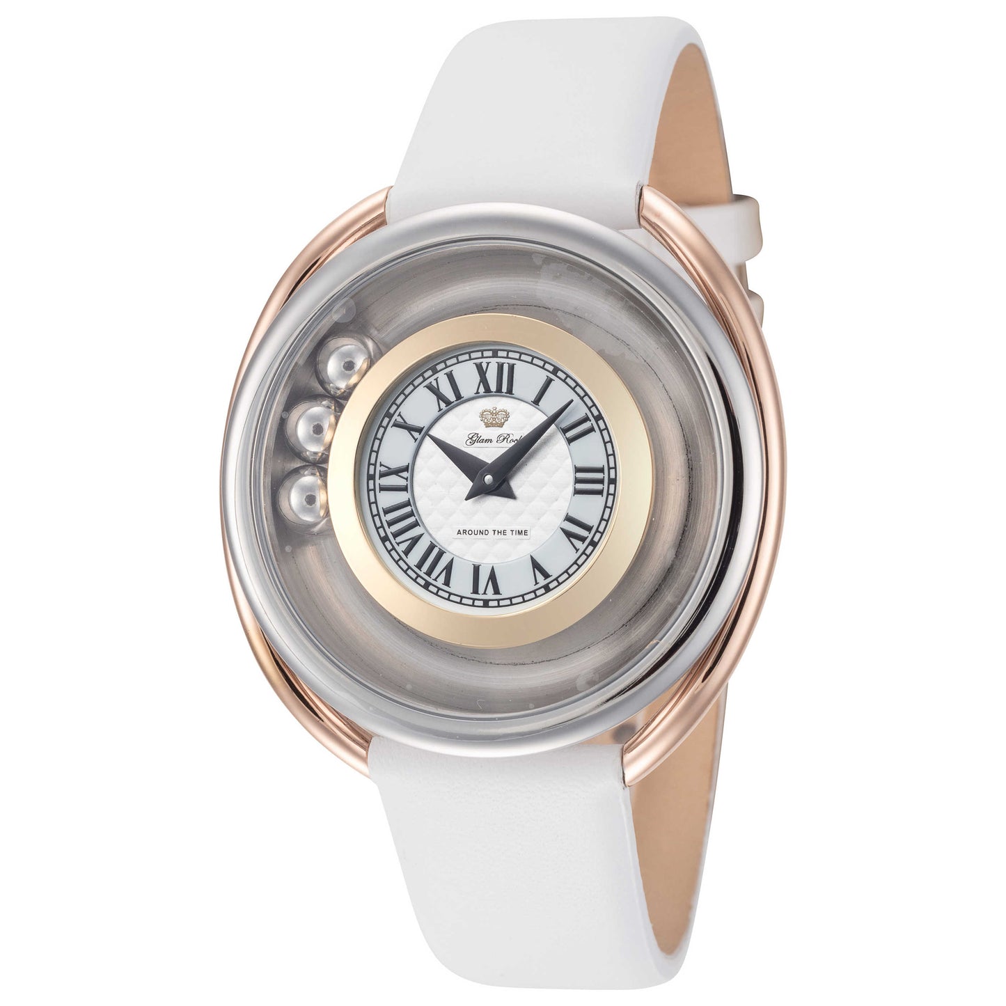 Front view of Glam Rock Around The Time Women's Quartz Watch GR-060-22