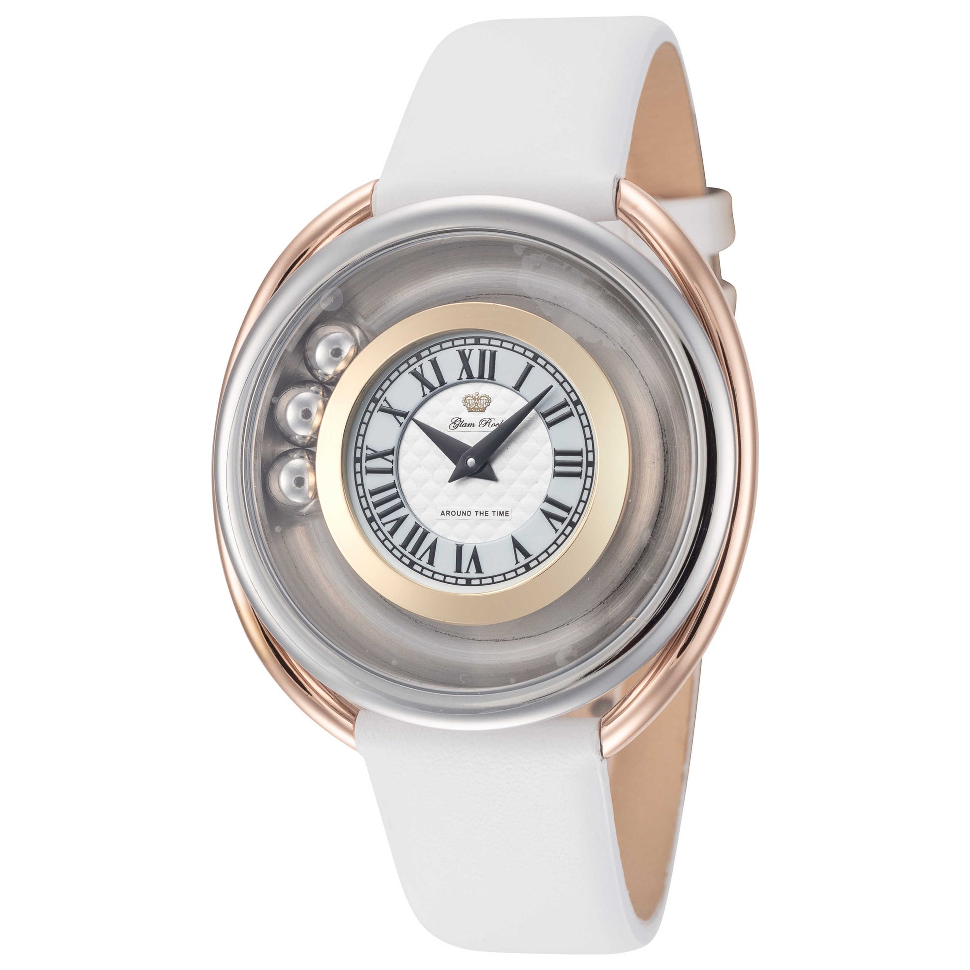 Front view of Glam Rock Around The Time Women's Quartz Watch GR-060-22