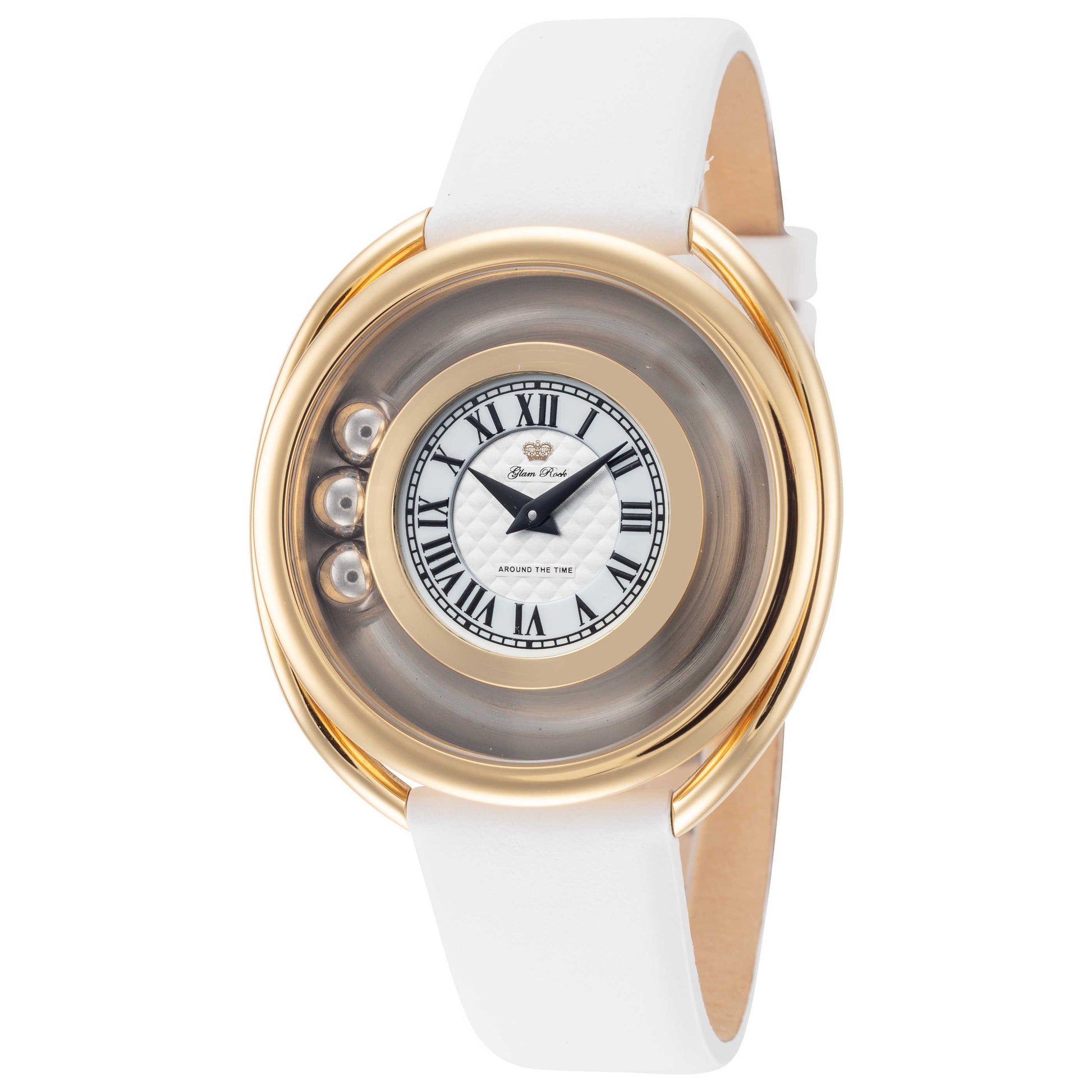 Front view of Glam Rock Around The Time Women's Quartz Watch GR-063-22