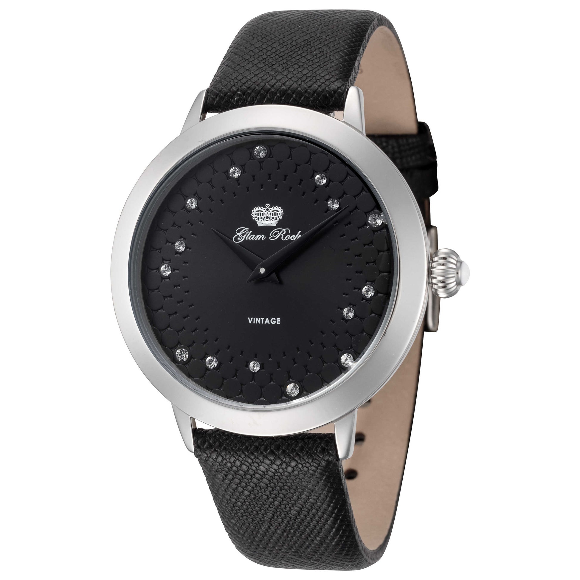 Front view of Glam Rock Slim Vintage Glam Women's Quartz Watch GR-066-22