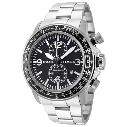 Front view of Glam Rock Racetrack Action Tachymeter Men's Quartz Watch GR-105-22