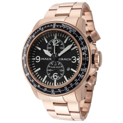Front view of Glam Rock Racetrack Action Tachymeter Men's Quartz Watch GR-108-22
