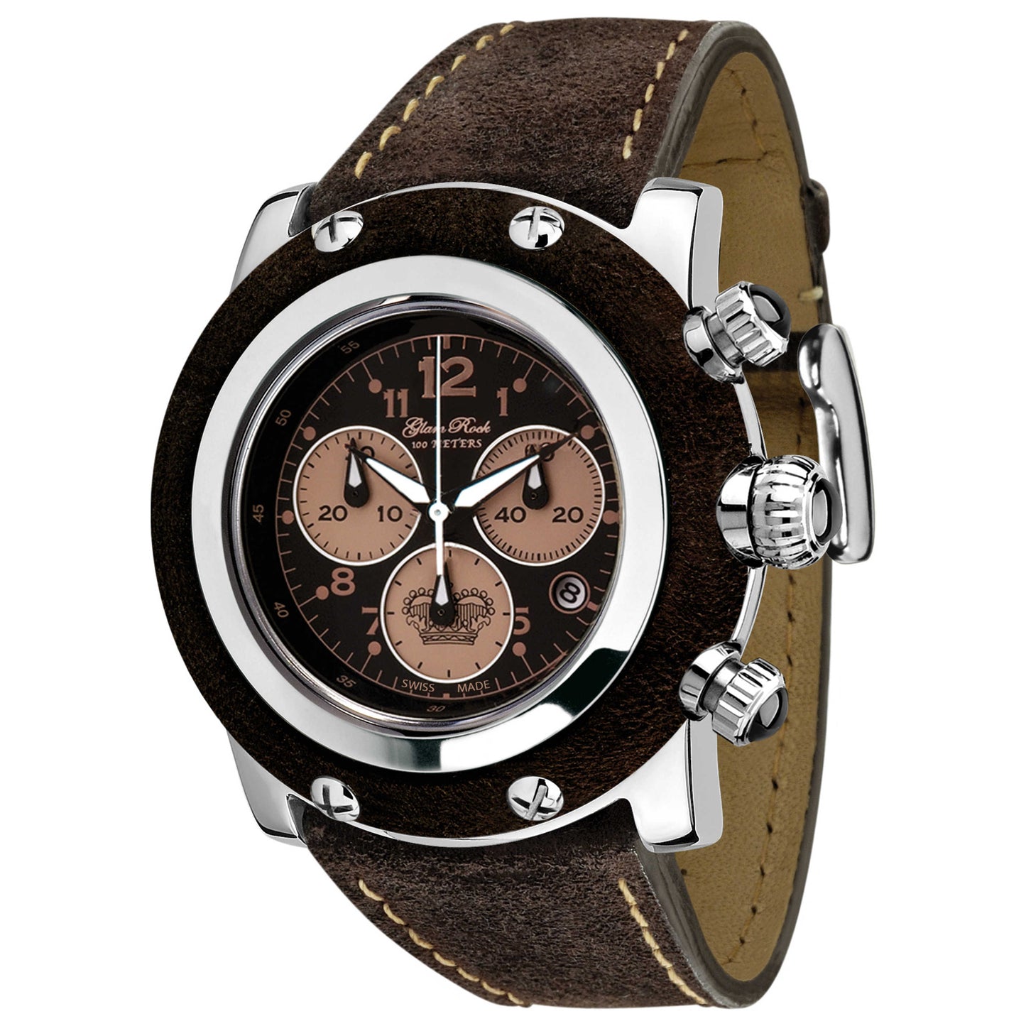 Front view of Glam Rock Miami Men's Quartz Watch GR10103N