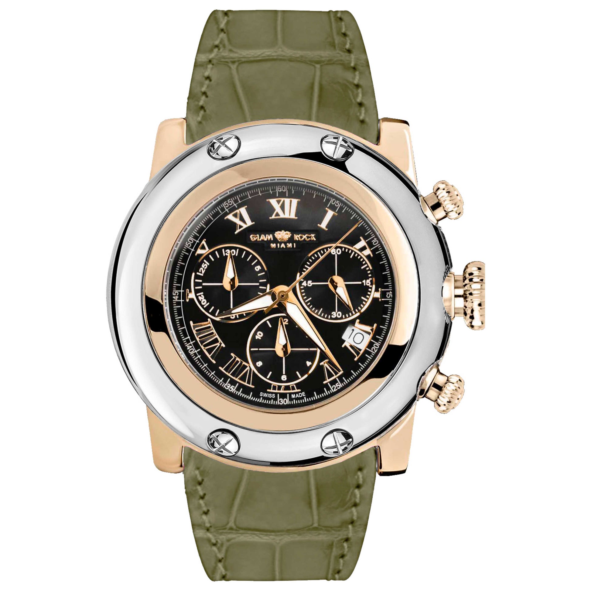 Front view of Glam Rock Miami Unisex Quartz Watch GR10124TT