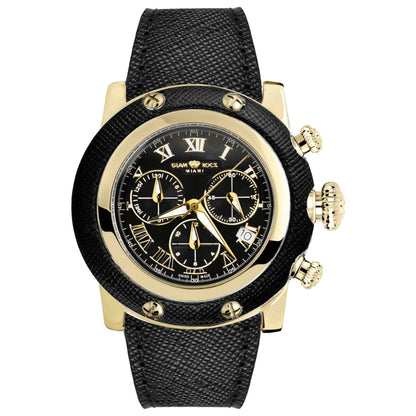 Front view of Glam Rock Miami Women's Quartz Watch GR10124YGBB