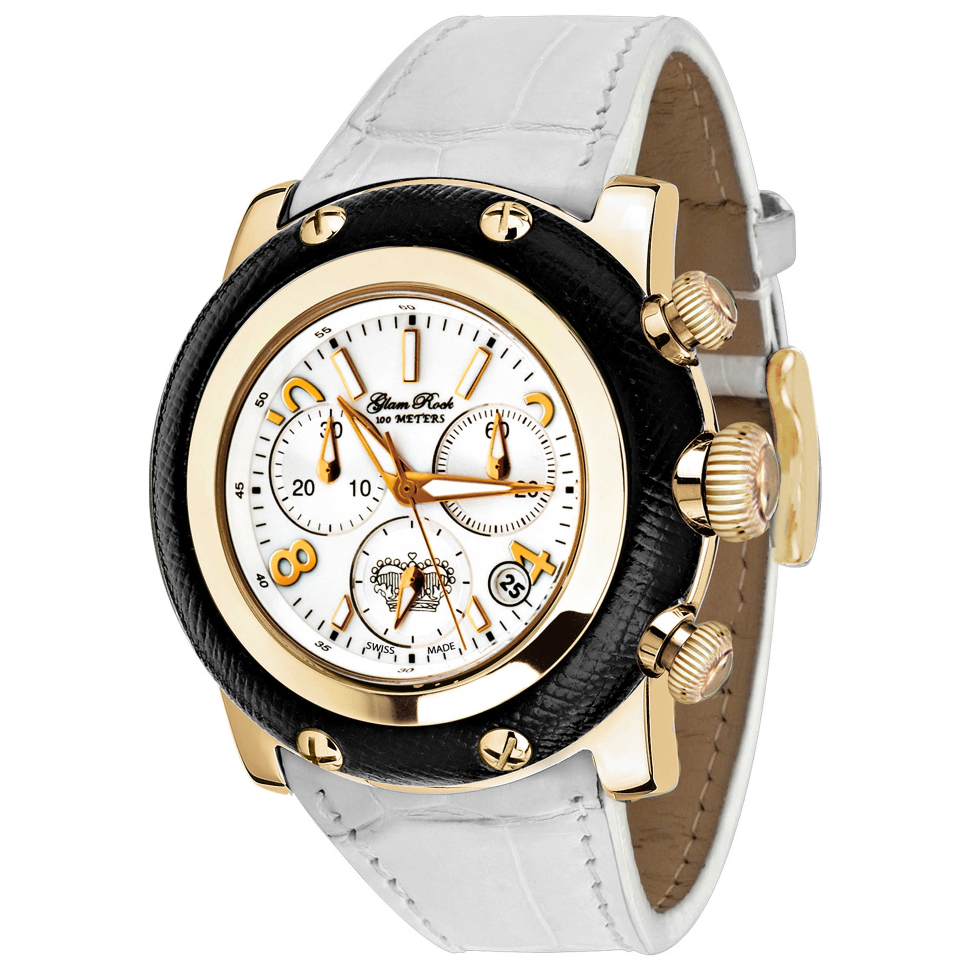 Front view of Glam Rock Miami Women's Quartz Watch GR10196BW