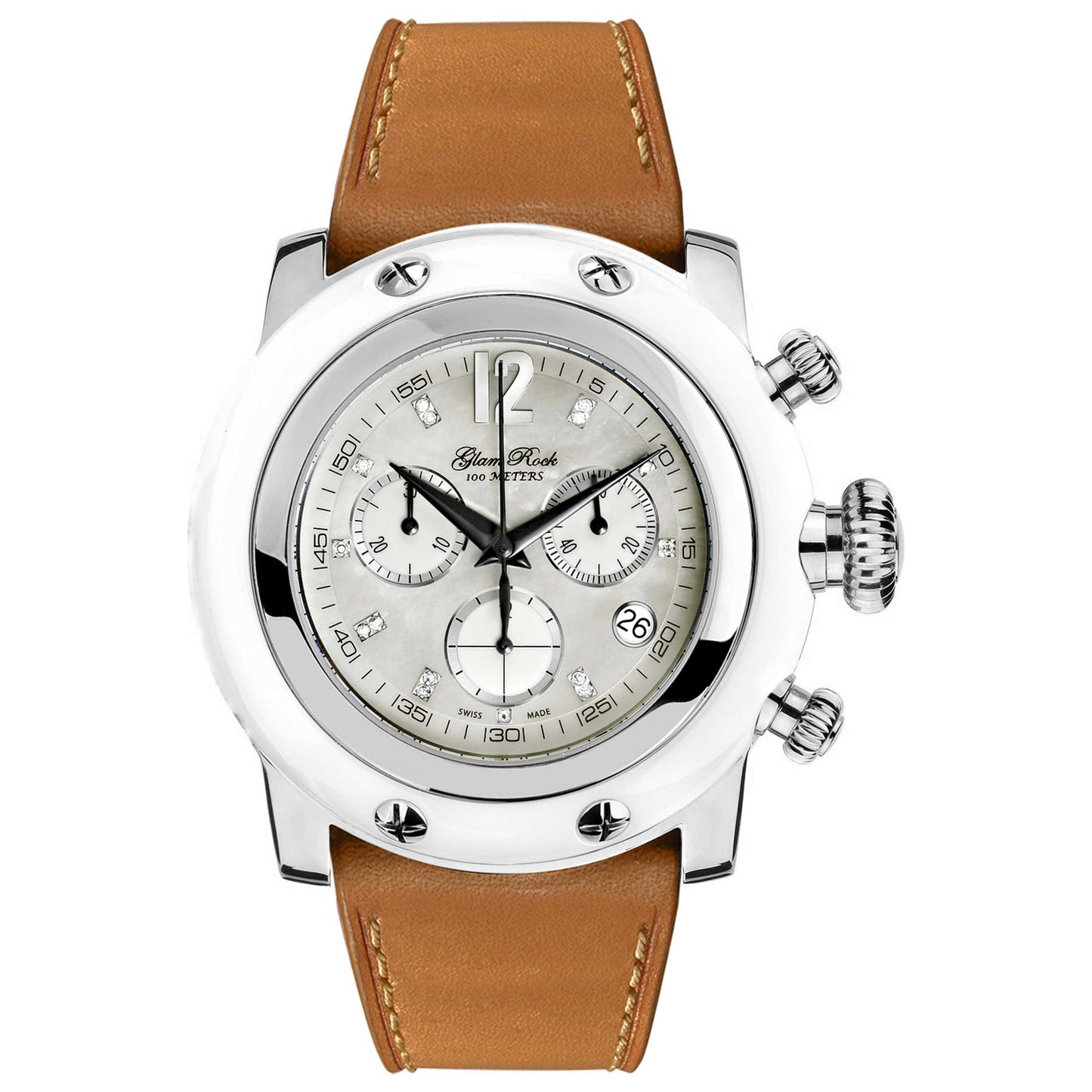 Front view of Glam Rock Miami Women's Quartz Watch GR11155BIC
