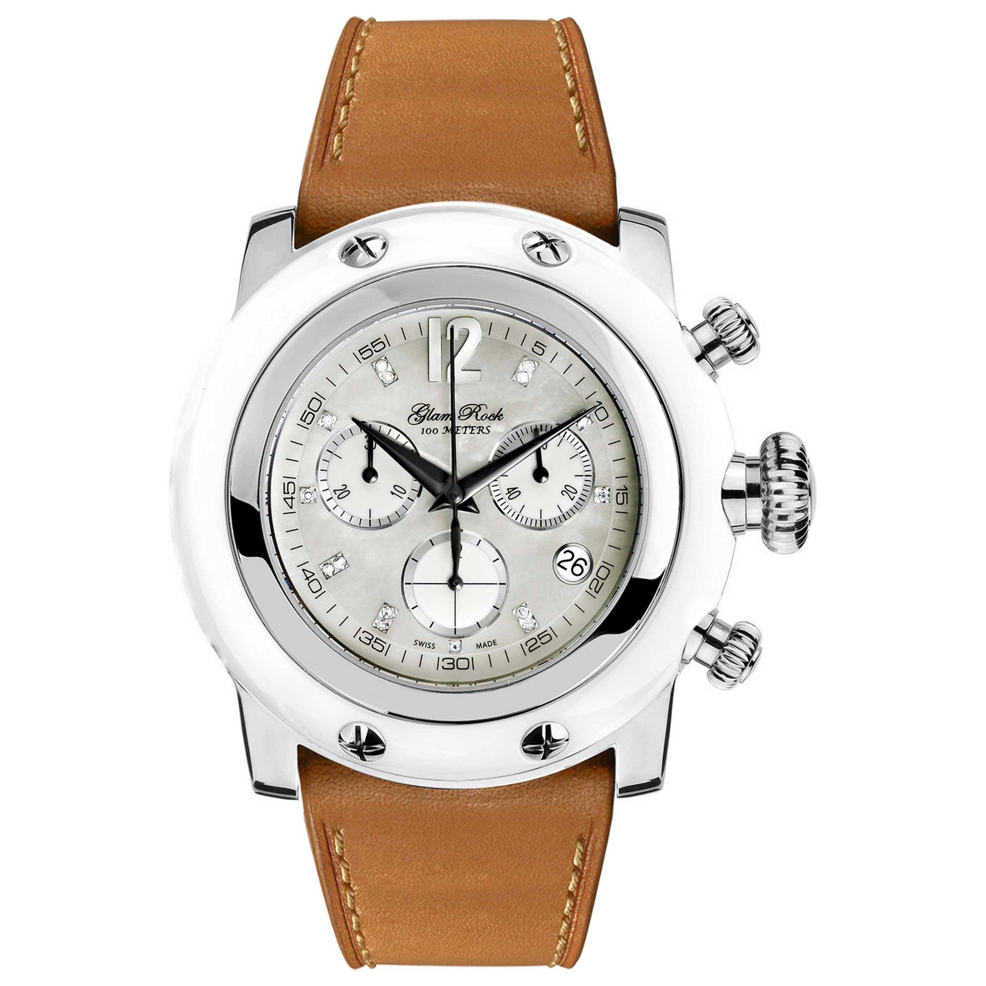 Front view of Glam Rock Miami Women's Quartz Watch GR11155BIC