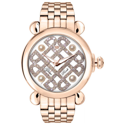 Front view of Glam Rock Vintage Women's Quartz Watch GR28039-BR