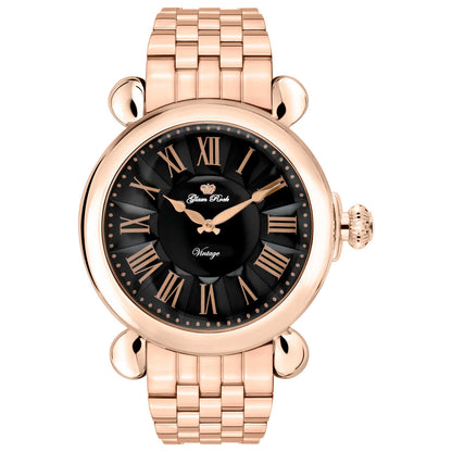 Front view of Glam Rock Vintage Women's Quartz Watch GR28044-BR