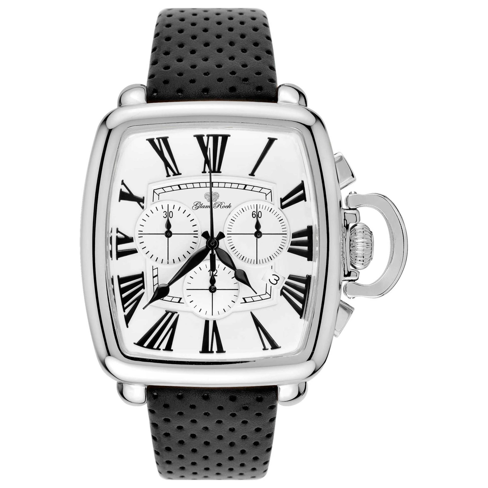 Front view of Glam Rock Vintage Men's Quartz Watch GR28101F-N