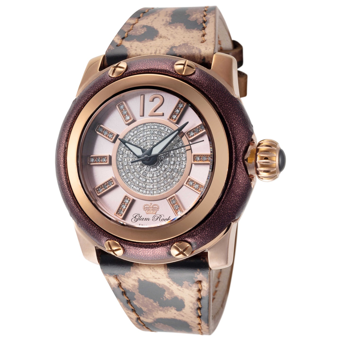 Front view of Glam Rock Palm Beach Women's Quartz Watch GR40011LEO
