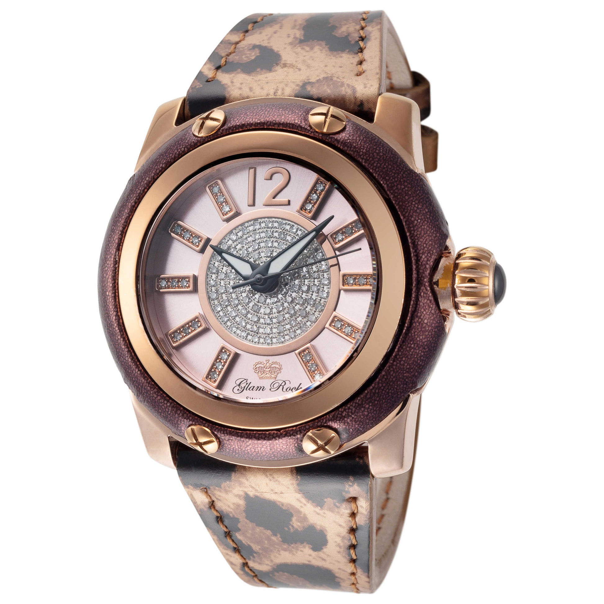 Front view of Glam Rock Palm Beach Women's Quartz Watch GR40011LEO