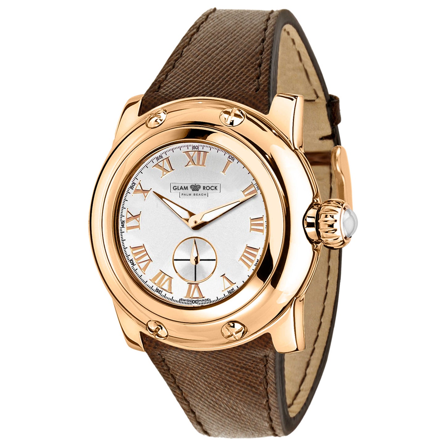 Front view of Glam Rock Palm Beach Women's Quartz Watch GR40034S-GD