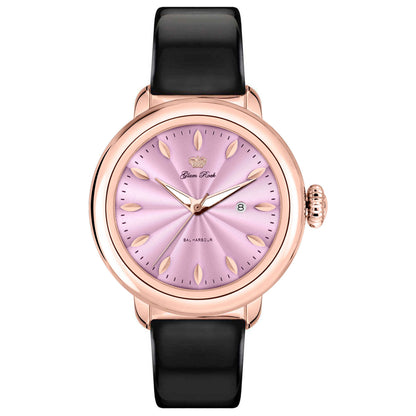 Front view of Glam Rock Bal Harbour Women's Quartz Watch GR77026-BK