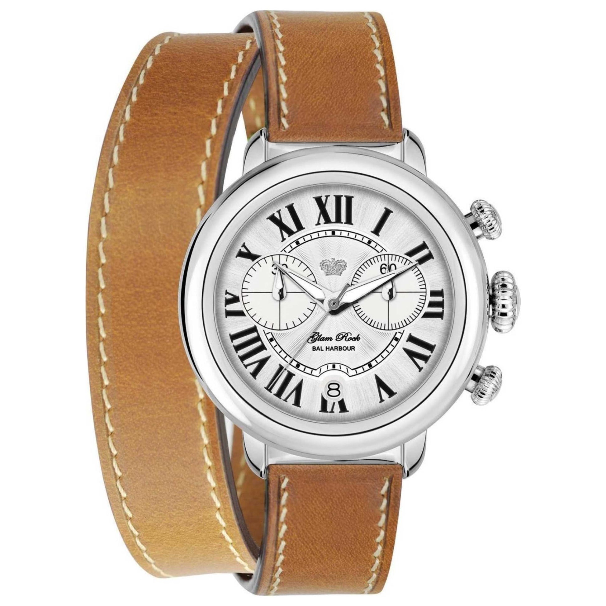 Front view of Glam Rock Bal Harbour Women's Quartz Watch GR77132N