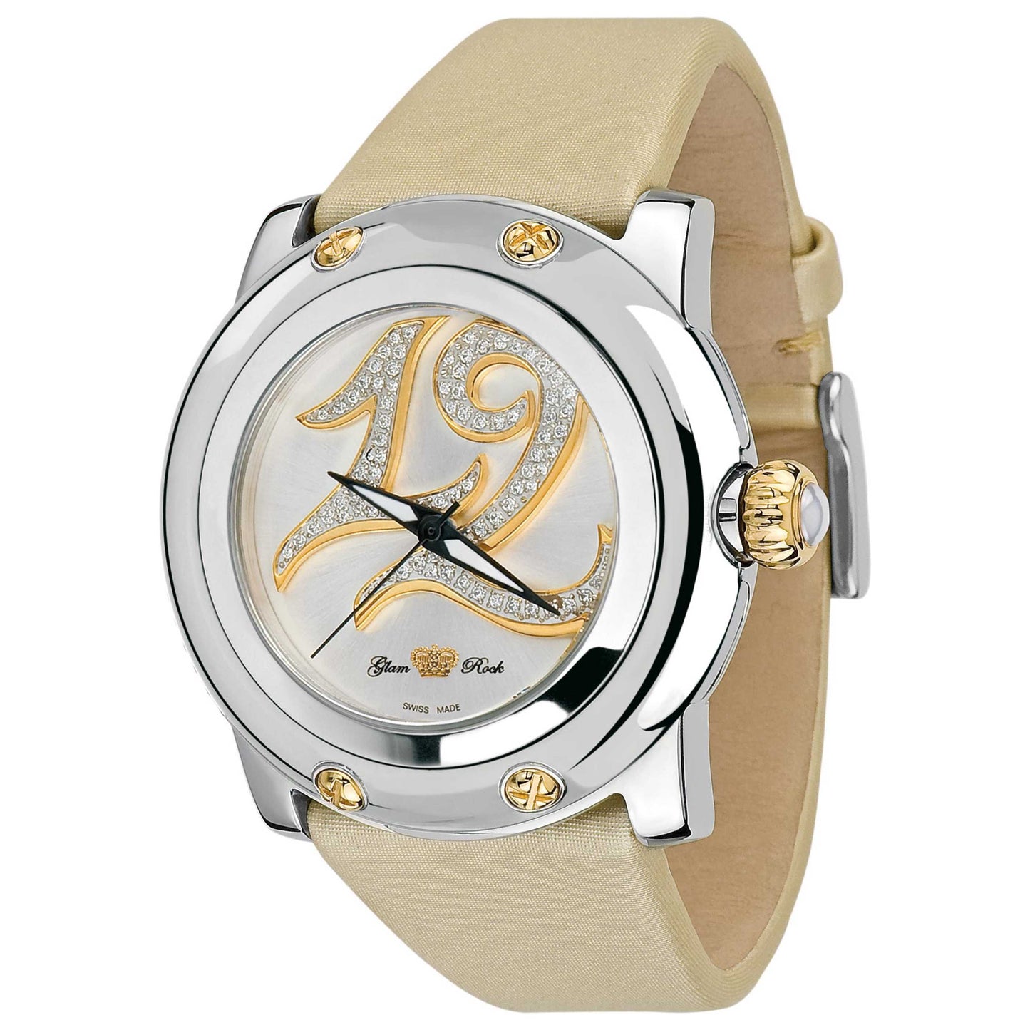 Front view of Glam Rock Icons Women's Quartz Watch GR80008M-SS